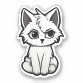 Sticker Illustration du chat de dessin (Devant)