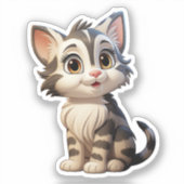 Sticker Illustration du chat de dessin (Recto)