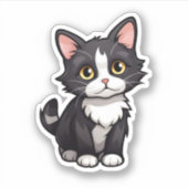 Sticker Illustration du chat de dessin (Devant)