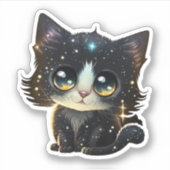 Sticker Illustration du chat de dessin (Devant)