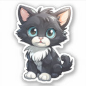 Sticker Illustration du chat de dessin (Devant)