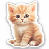 Sticker Illustration du chat de dessin (Recto)