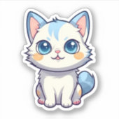 Sticker Illustration du chat de dessin (Devant)