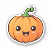Sticker Illustration du citrouille de dessin (Devant)