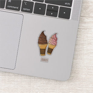 Sticker Illustration du cône de crème glacée