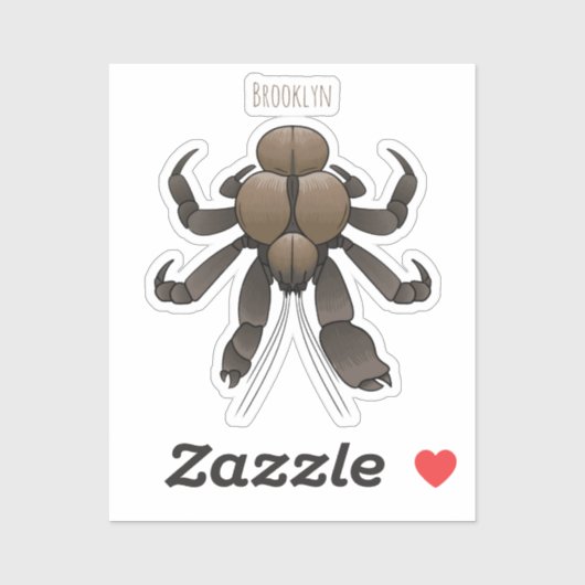Sticker Illustration du crabe de coco (Feuille)