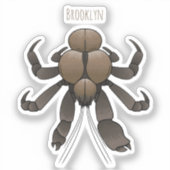 Sticker Illustration du crabe de coco (Recto)