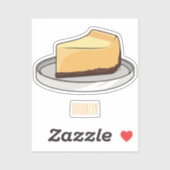 Sticker Illustration du dessin animé Cheesecake (Feuille)