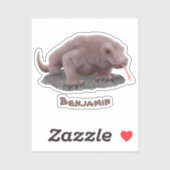 Sticker Illustration du dragon de Komodo (Feuille)