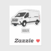Sticker Illustration du fourgon de livraison (Feuille)