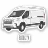 Sticker Illustration du fourgon de livraison (Recto)