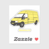 Sticker Illustration du fourgonnette de livraison (Feuille)