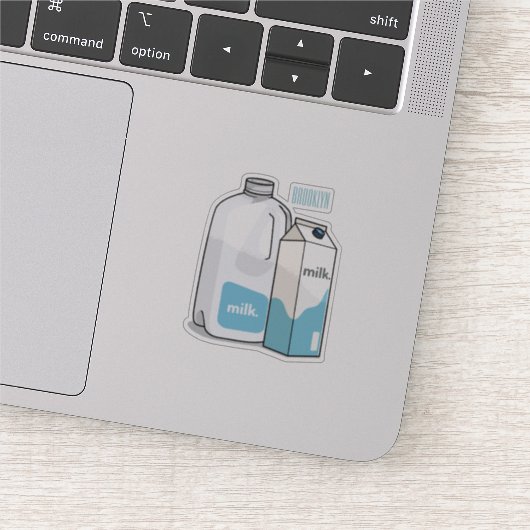Sticker Illustration du lait (Détail)