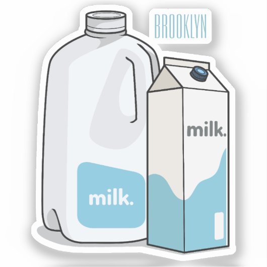 Sticker Illustration du lait (Recto)