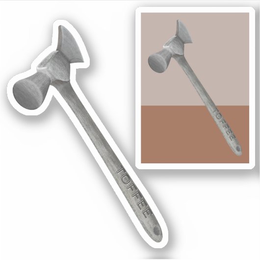 Sticker Illustration du marteau de café (Devant)