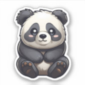 Sticker Illustration du panda de dessin (Devant)