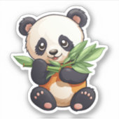 Sticker Illustration du panda de dessin (Devant)