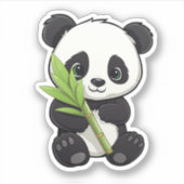 Sticker Illustration du panda de dessin (Devant)