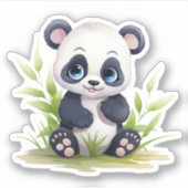 Sticker Illustration du panda de dessin (Devant)