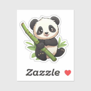 Sticker Illustration du panda de dessin