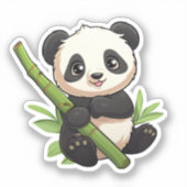 Sticker Illustration du panda de dessin (Recto)
