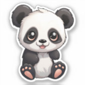Sticker Illustration du panda de dessin (Recto)