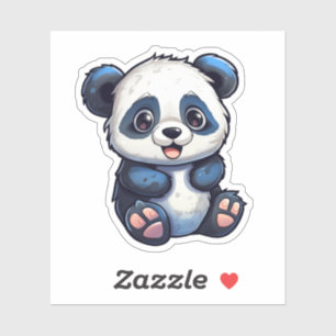 Sticker Illustration du panda de dessin