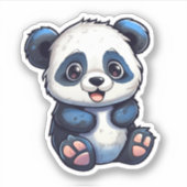Sticker Illustration du panda de dessin (Devant)