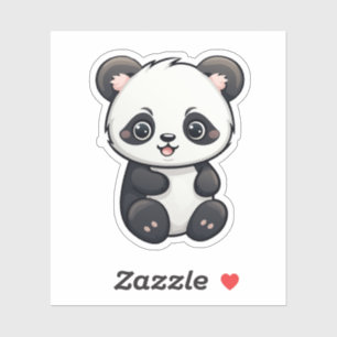Sticker Illustration du panda de dessin