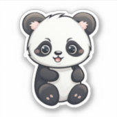 Sticker Illustration du panda de dessin (Devant)