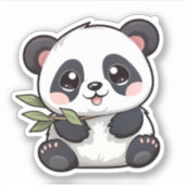 Sticker Illustration du panda de dessin (Devant)