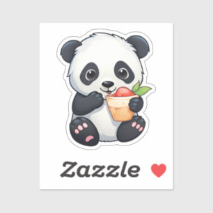 Sticker Illustration du panda de dessin