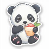 Sticker Illustration du panda de dessin (Recto)