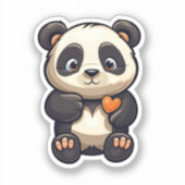 Sticker Illustration du panda de dessin (Recto)
