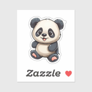 Sticker Illustration du panda de dessin