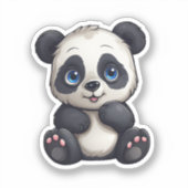 Sticker Illustration du panda de dessin (Recto)