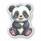 Sticker Illustration du panda de dessin (Recto)