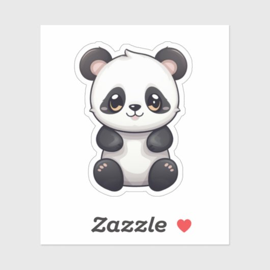 Sticker Illustration du panda de dessin (Feuille)