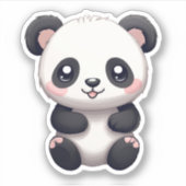 Sticker Illustration du panda de dessin (Devant)