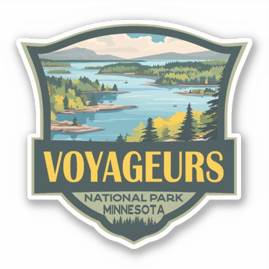 Sticker Illustration du parc national des Voyageurs Insign (Devant)