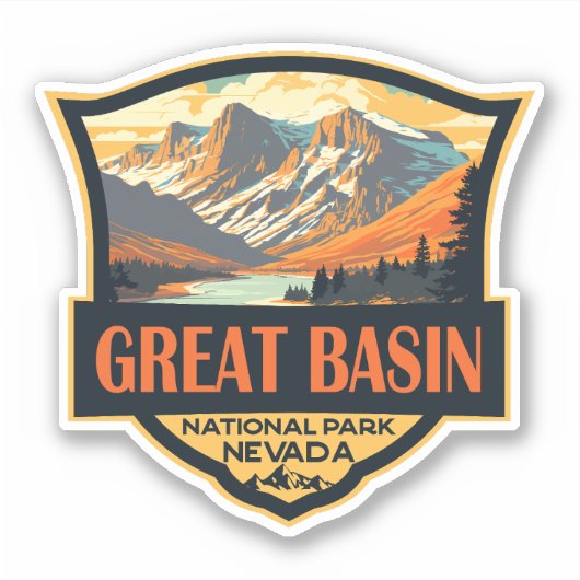 Sticker Illustration du parc national Great Basin Art de v (Devant)