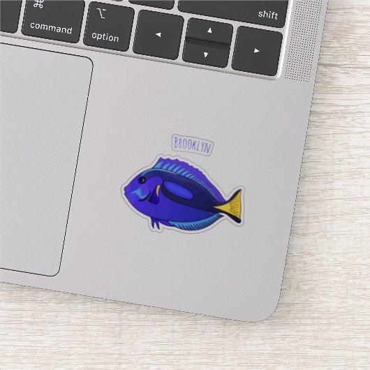Sticker Illustration du poisson de la cuve bleue (Détail)
