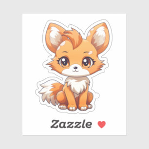 Sticker Illustration du renard de dessin