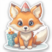 Sticker Illustration du renard de dessin (Recto)