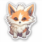 Sticker Illustration du renard de dessin (Devant)
