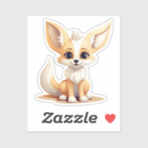 Sticker Illustration du renard de dessin