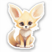 Sticker Illustration du renard de dessin (Recto)