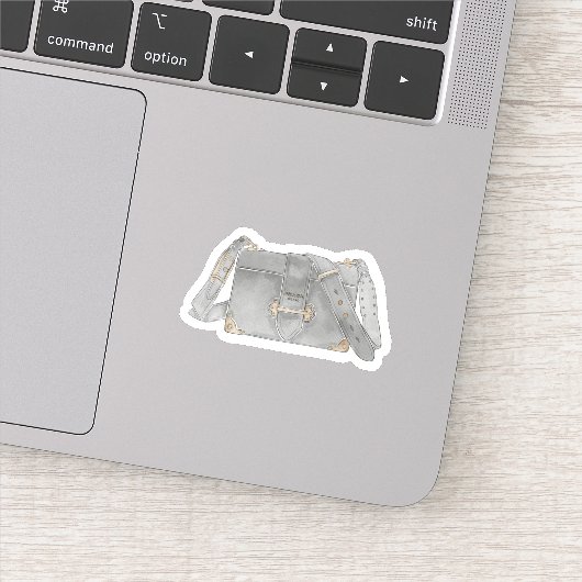 Sticker illustration du sac Prada de luxe watercolor (Détail)
