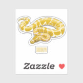Sticker Illustration du serpent python birman (Feuille)