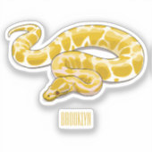 Sticker Illustration du serpent python birman (Recto)